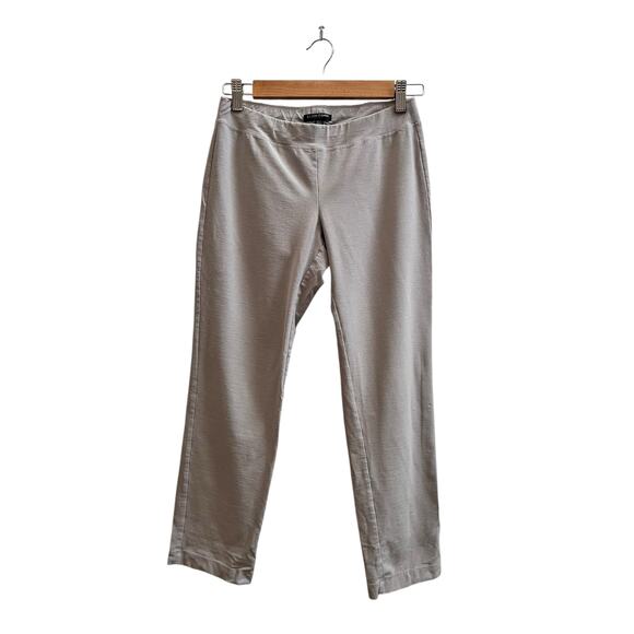 Eileen Fisher Gray Crepe Slim Pull On Crop Pant Petite PP Lagenlook Minimalist - Picture 2 of 11